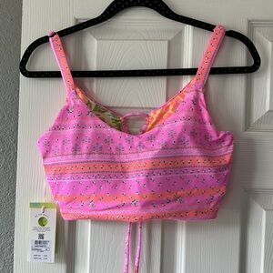 Maaji reversible lace up back bikini top